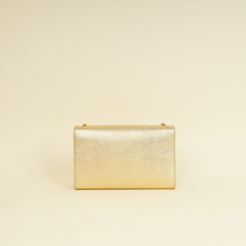 YSL Metallic Gold Kate Tassel Medium Chain Bag