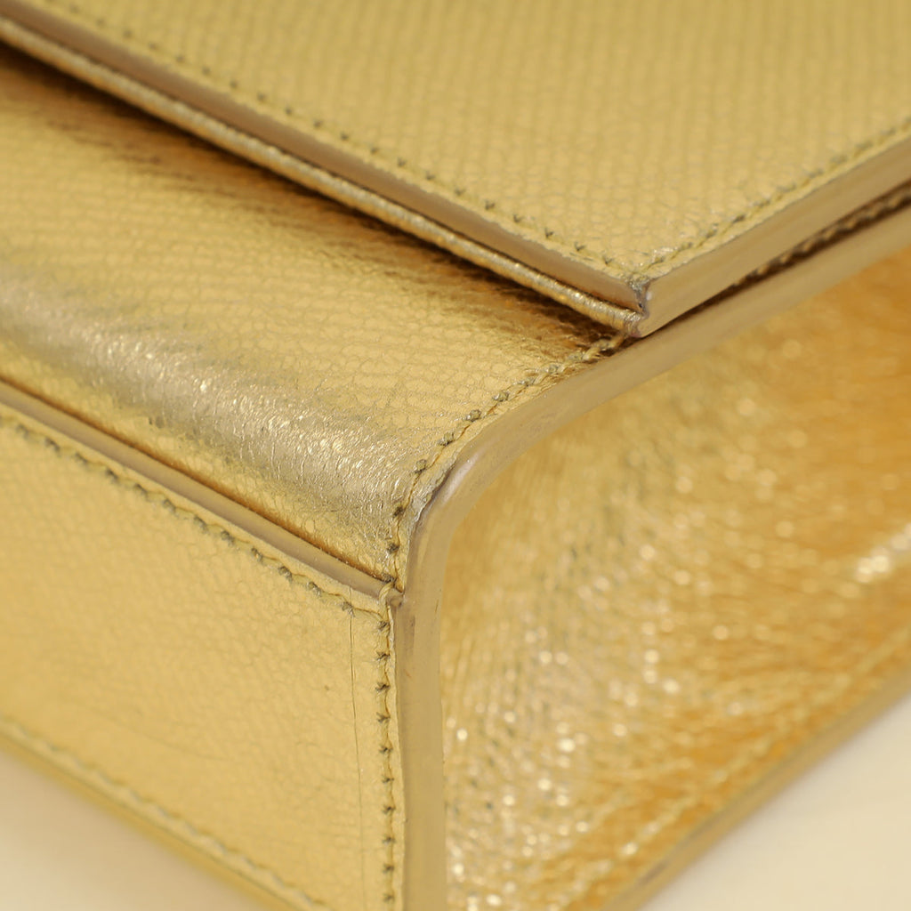 YSL Metallic Gold Kate Tassel Medium Chain Bag