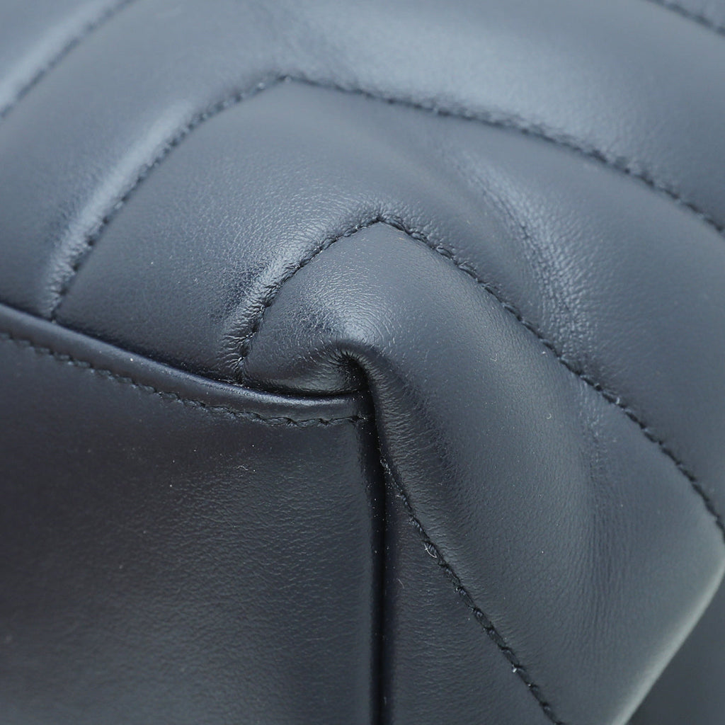 YSL Navy Blue LouLou Medium Chain Bag