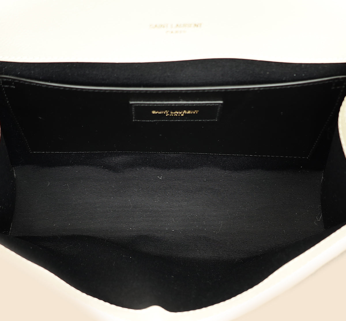 YSL Blanc Vintage Mix Quilted Envelope Medium Shoulder Bag
