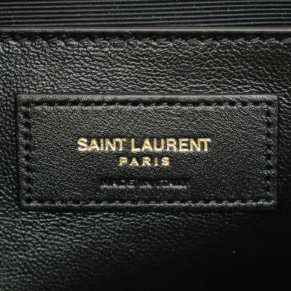 YSL Blanc Vintage Mix Quilted Envelope Medium Shoulder Bag