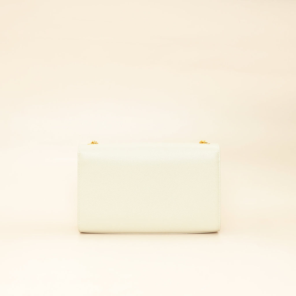 YSL Blanc Vintage Kate Tasel Medium Shoulder Bag