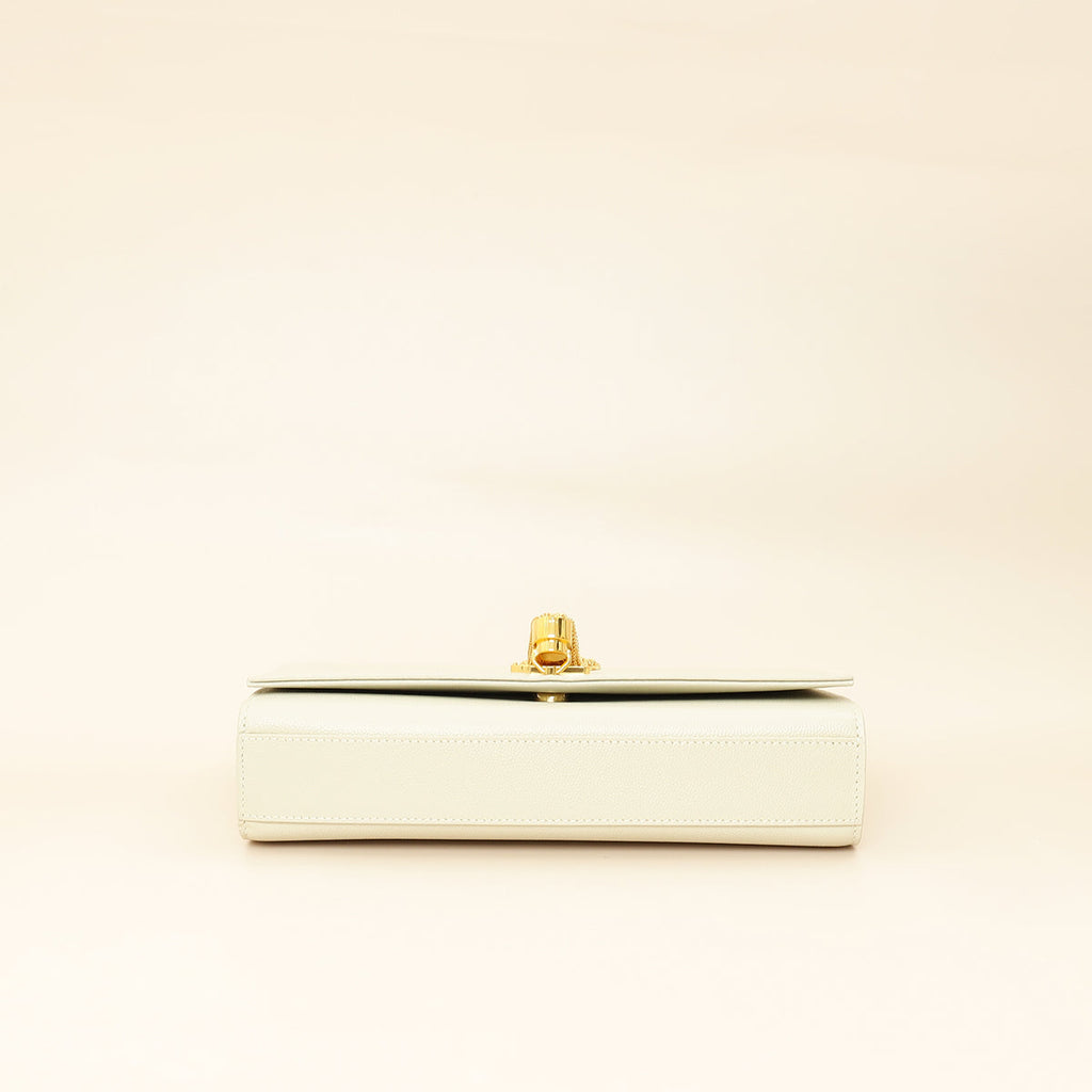 YSL Blanc Vintage Kate Tasel Medium Shoulder Bag
