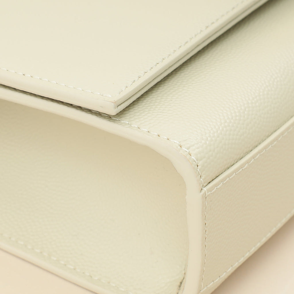 YSL Blanc Vintage Kate Tasel Medium Shoulder Bag