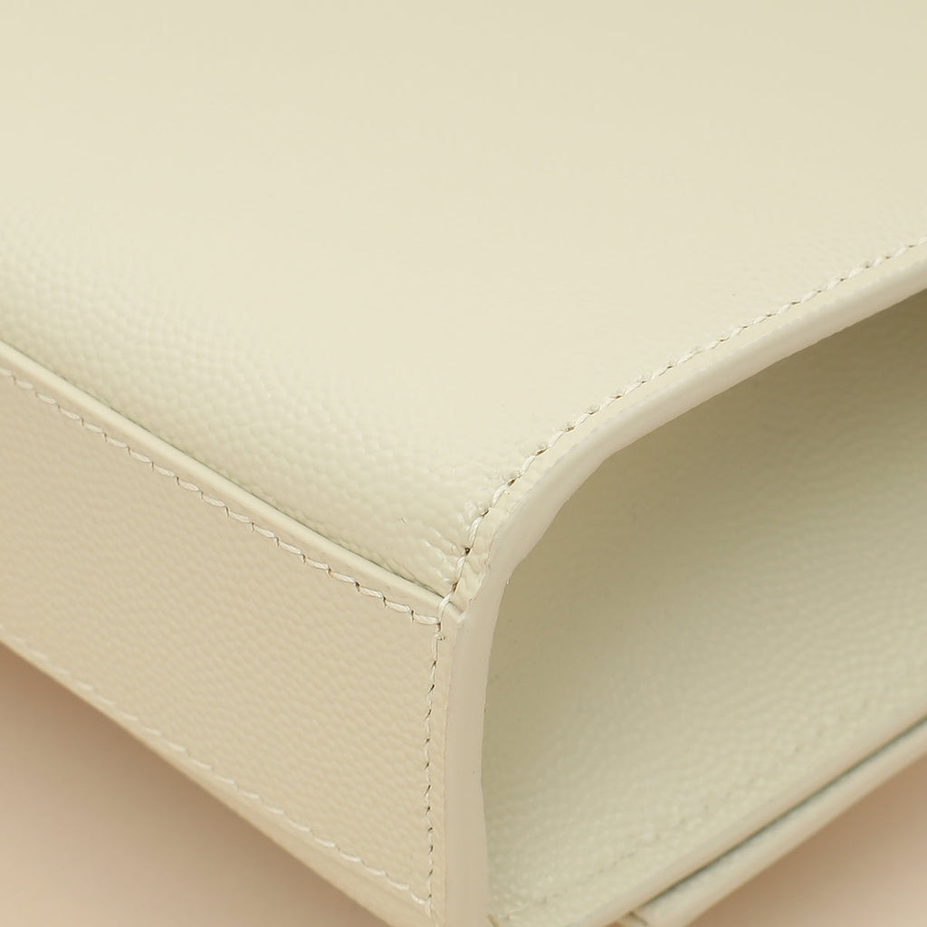 YSL Blanc Vintage Kate Tasel Medium Shoulder Bag