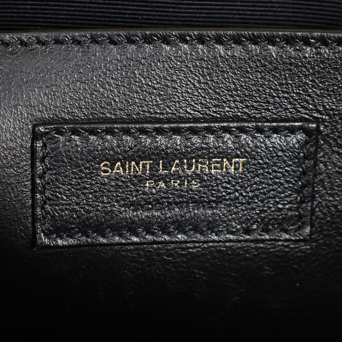 YSL Blanc Vintage Kate Tassel Croc Embossed Medium Shoulder Bag