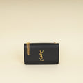 YSL Black Monogram Kate Medium Shoulder Bag
