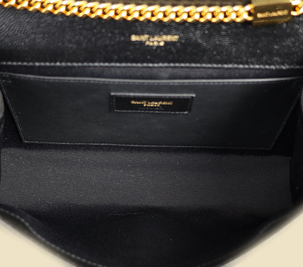YSL Black Monogram Kate Medium Shoulder Bag