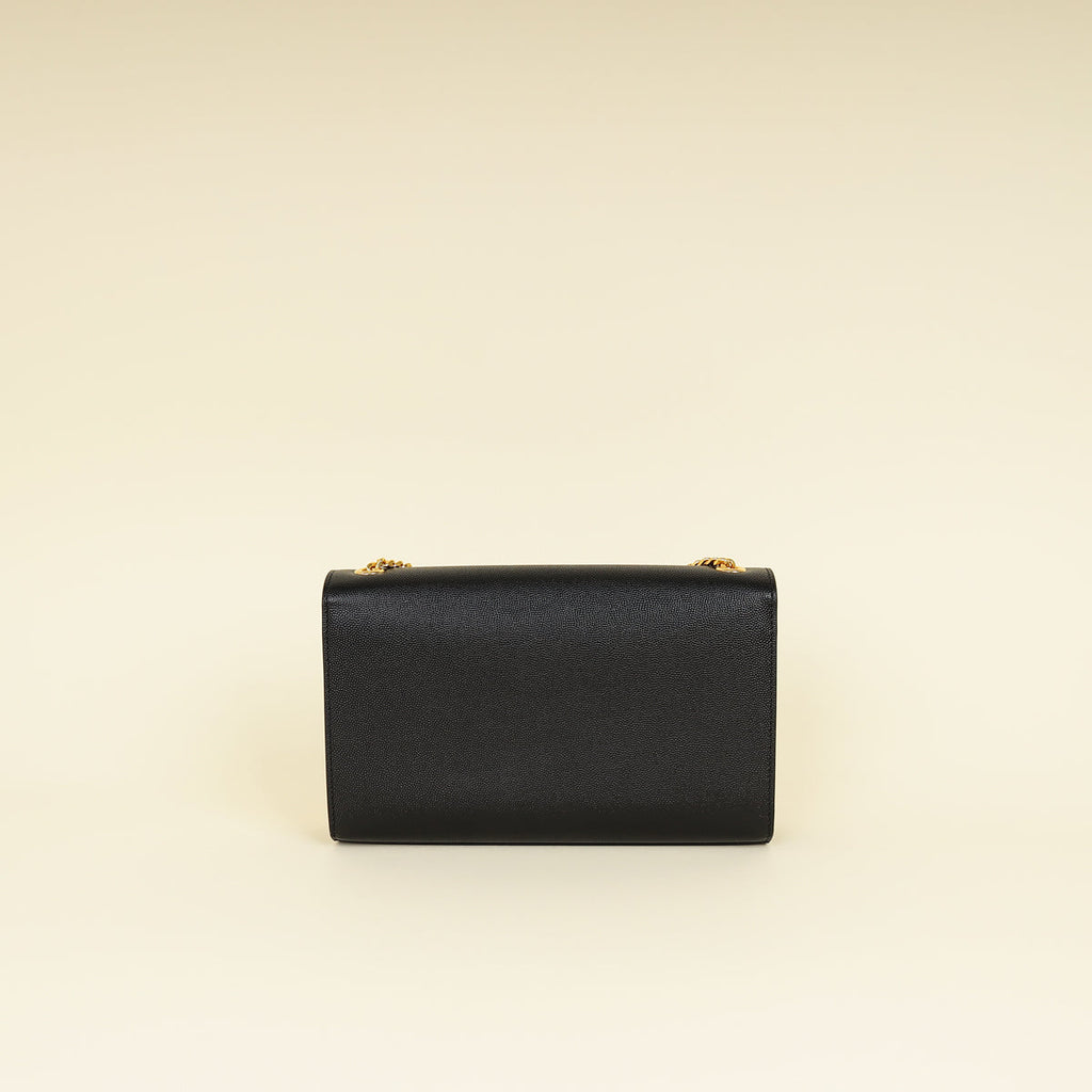 YSL Black Monogram Kate Medium Shoulder Bag