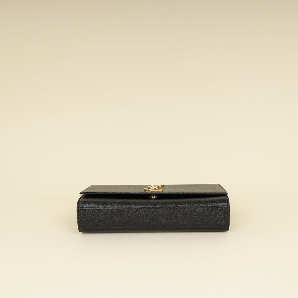 YSL Black Monogram Kate Medium Shoulder Bag