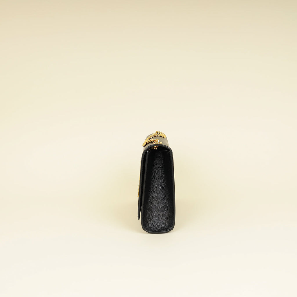 YSL Black Monogram Kate Medium Shoulder Bag