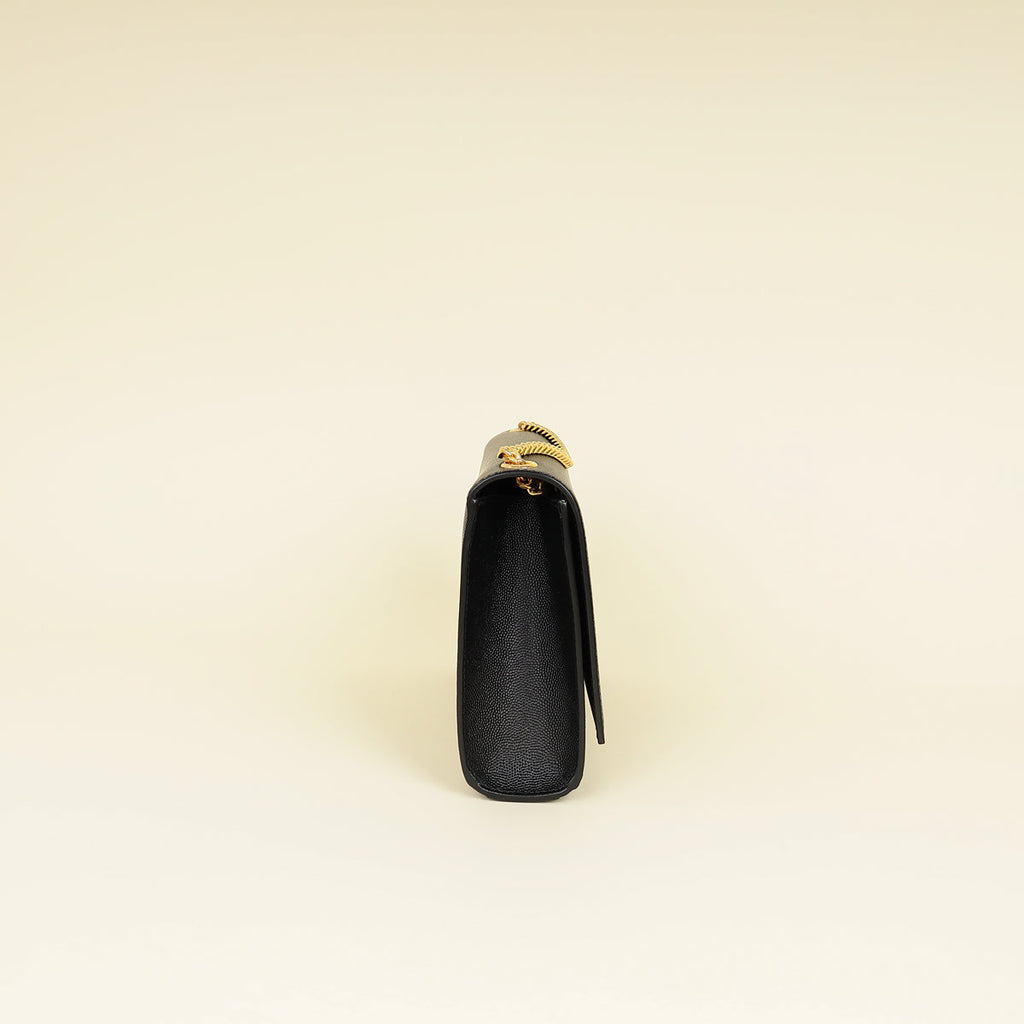 YSL Black Monogram Kate Medium Shoulder Bag