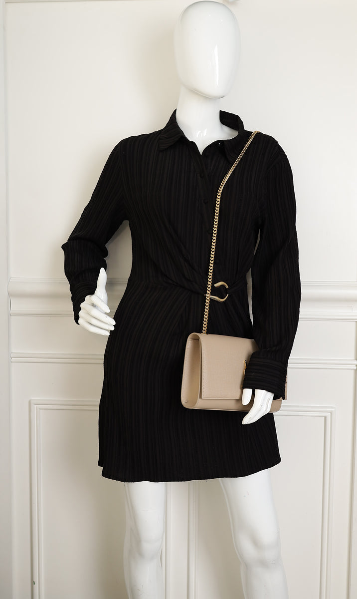 YSL Beige Monogram Kate Medium Shoulder Bag
