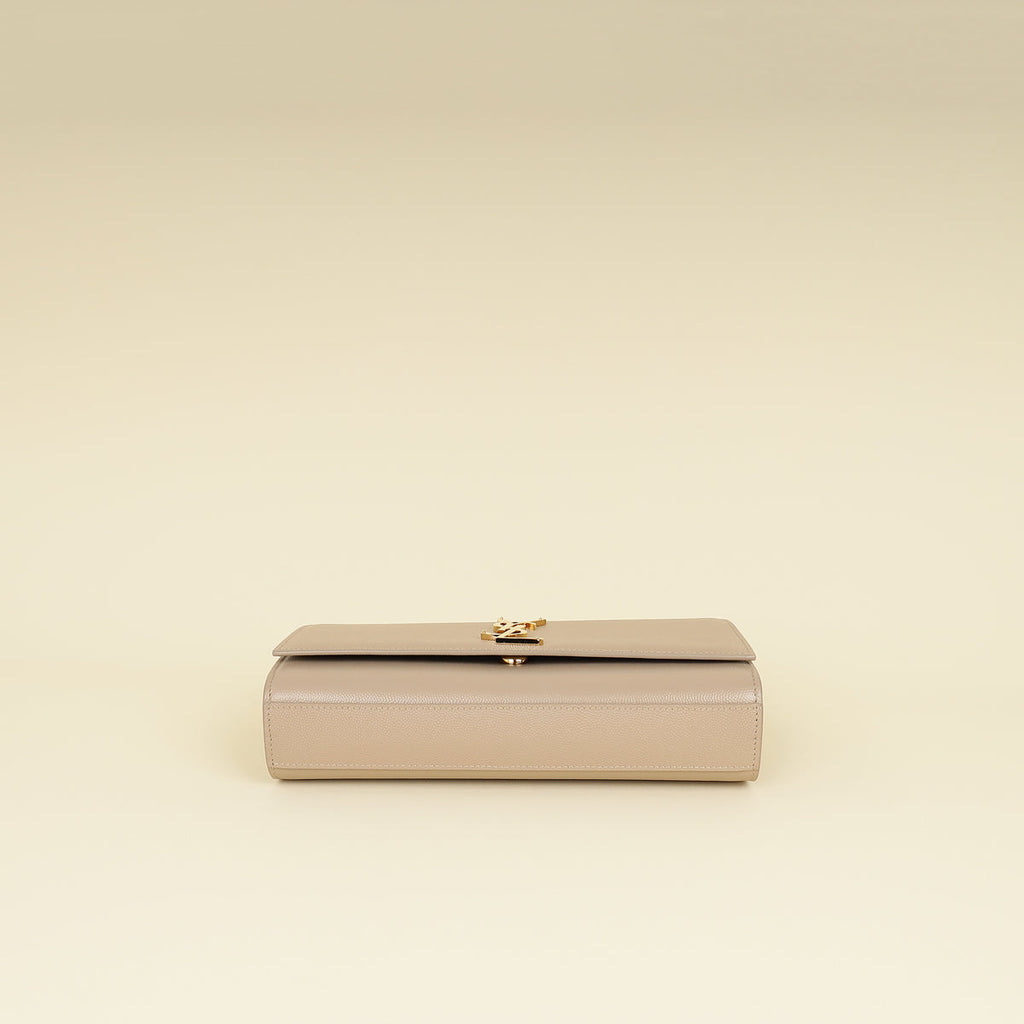 YSL Beige Monogram Kate Medium Shoulder Bag