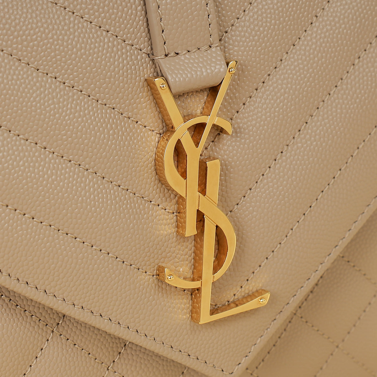 YSL Nude Mix Quilted Envelope Medium Shoulder Bag