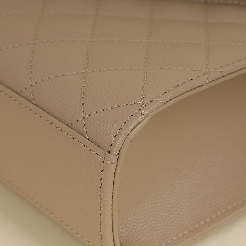 YSL Nude Mix Quilted Envelope Medium Shoulder Bag