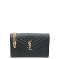 YSL Black Cssandre Chain Wallet