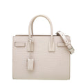 YSL Light Pink Croc Embossed Sac De Jour Baby Bag