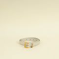 YSL Blanc Vintage Cassandre Thin Buckle Belt