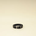 YSL Black Cassandre Thin 20mm Belt w/ Square Buckle