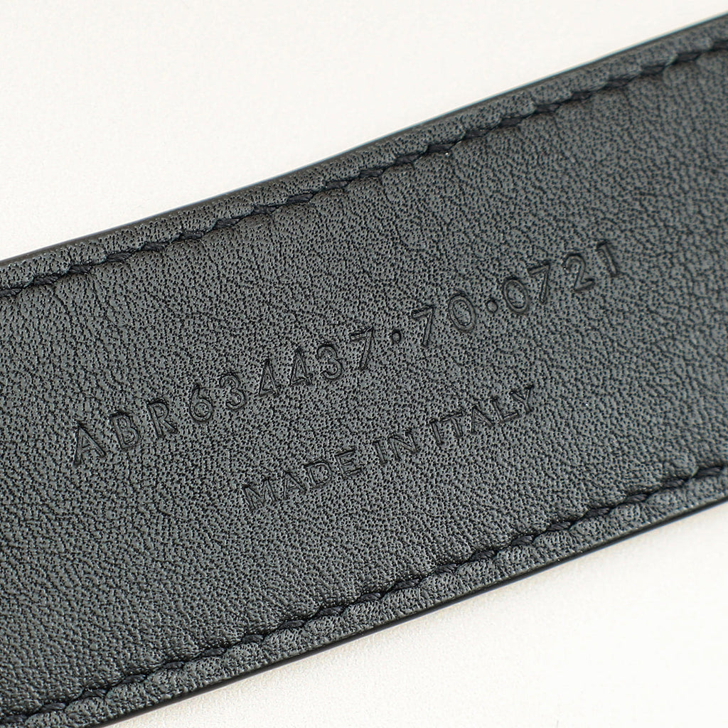 YSL Black Cassandre Thin Buckle 20mm Belt