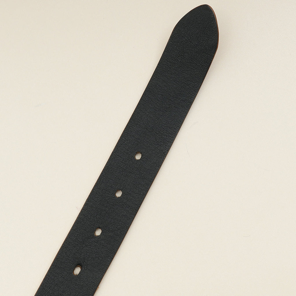 YSL Tan Suede Logo Buckle 30mm Belt