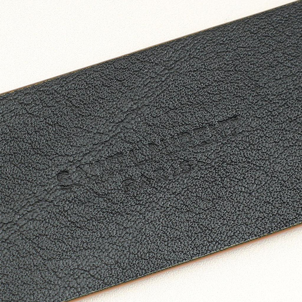 YSL Tan Suede Logo Buckle 30mm Belt