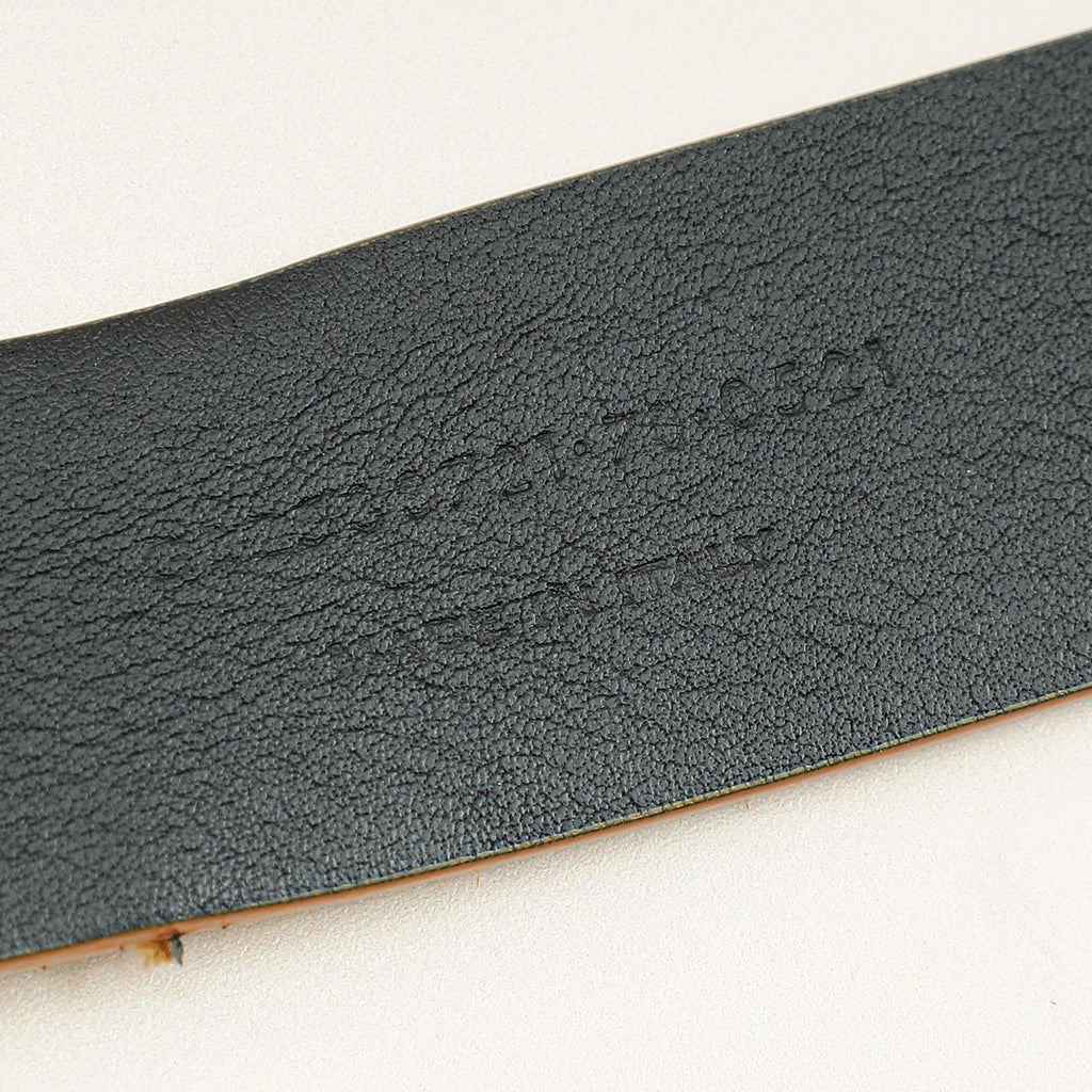 YSL Tan Suede Logo Buckle 30mm Belt