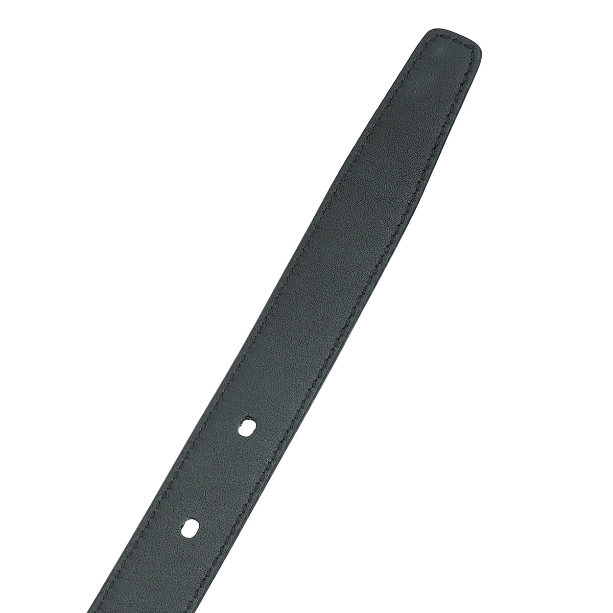 YSL Black Cassandre Thin Buckle Belt