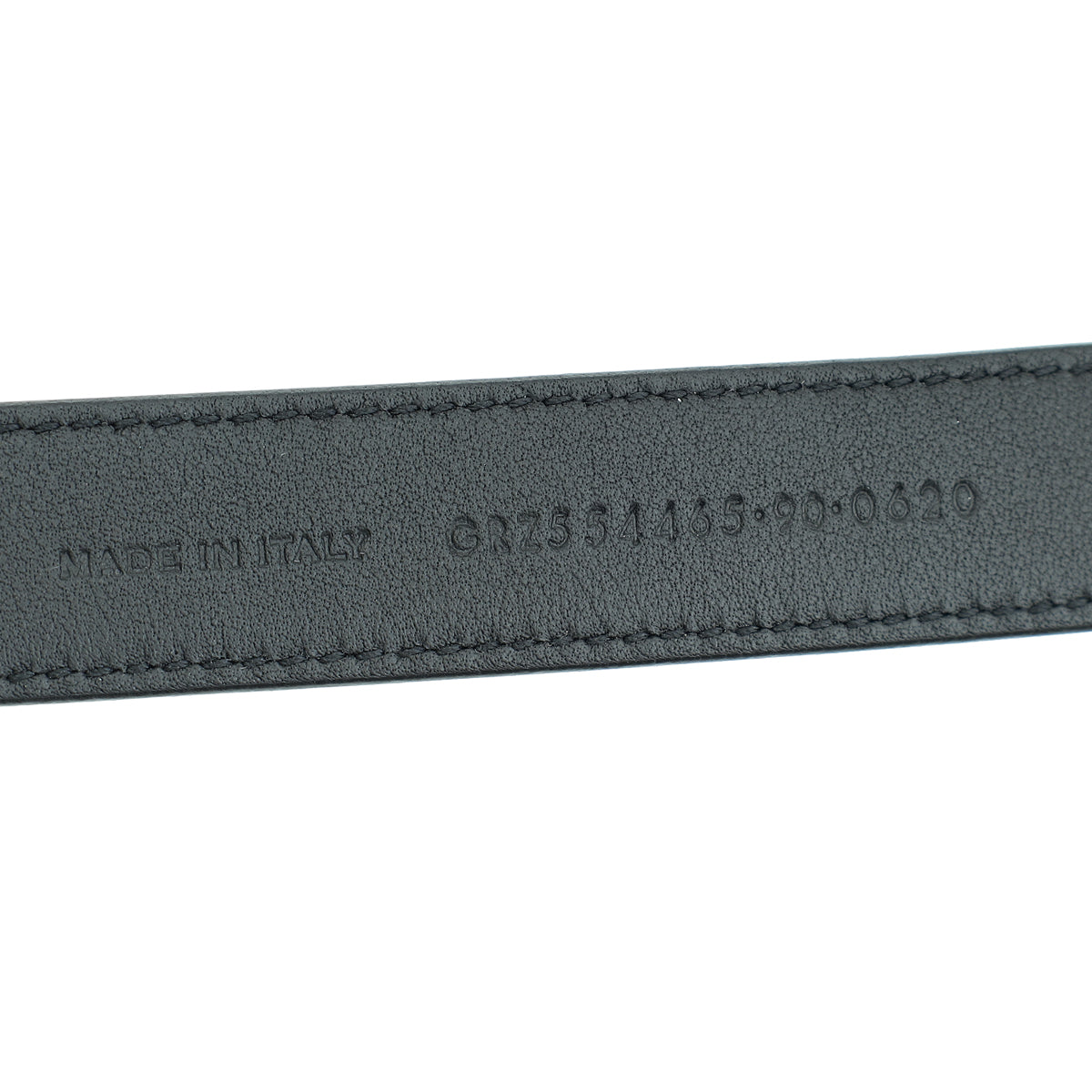 YSL Black Cassandre Thin Buckle Belt