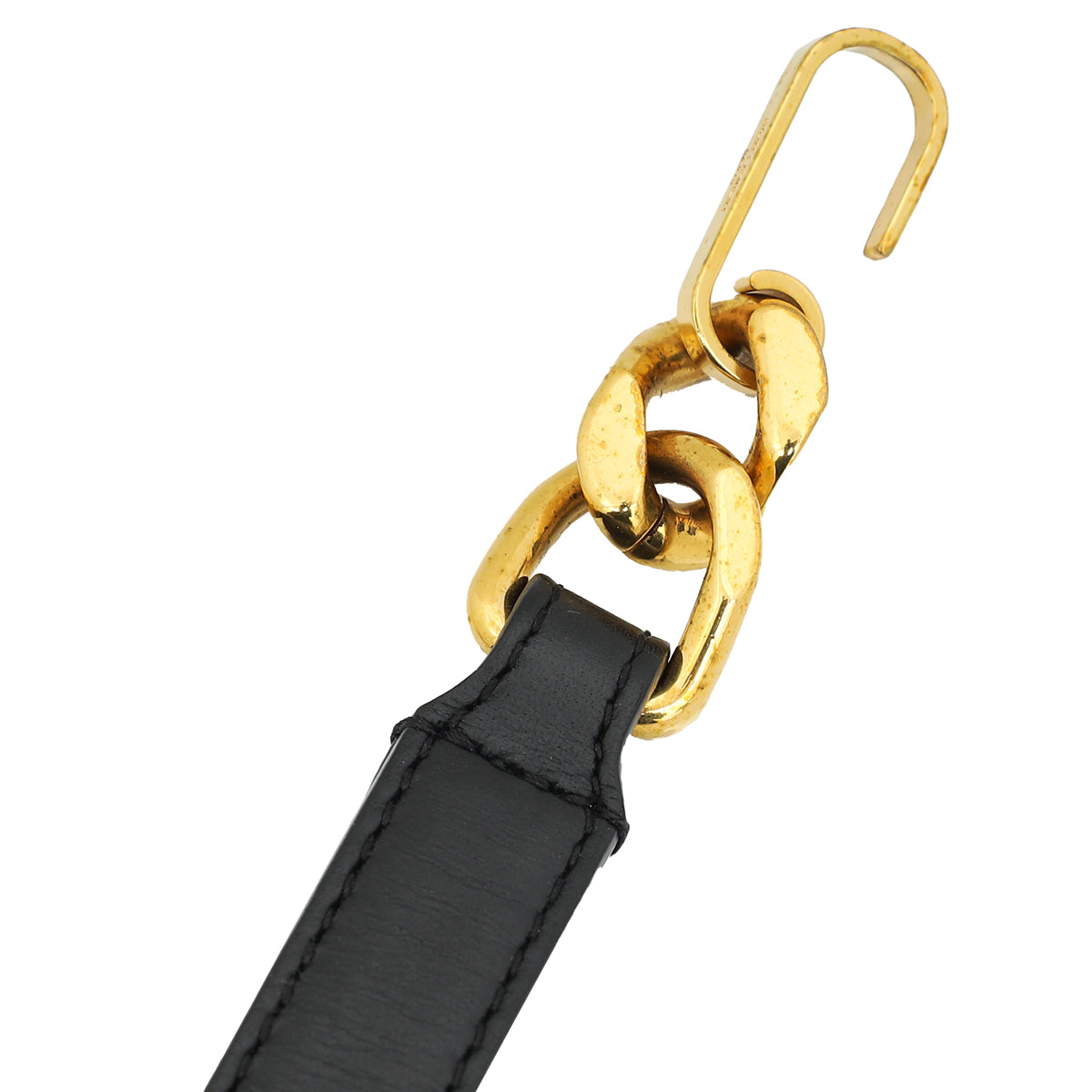 YSL Black Monogram Tassel Small Chain Belt