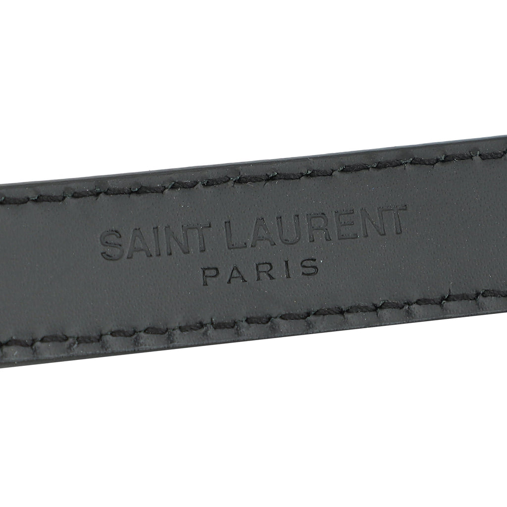 YSL Black Monogram Tassel Small Chain Belt