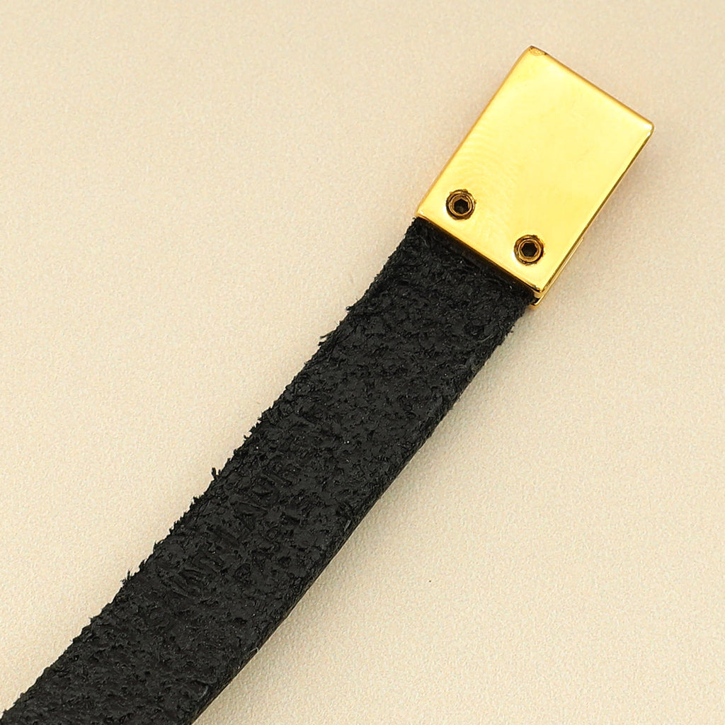 YSL Black Single Tour Cassandre Bracelet