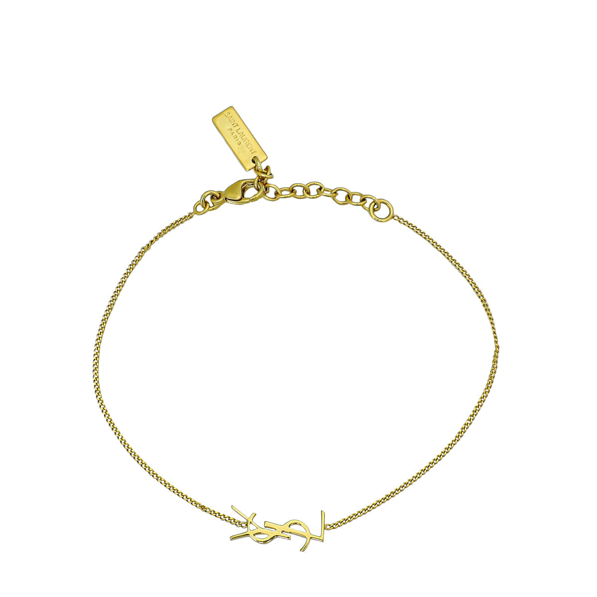 YSL Gold Opyum Charm Chain Bracelet