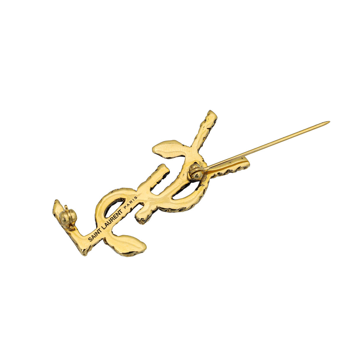YSL Gold Opyum Metal Brooch