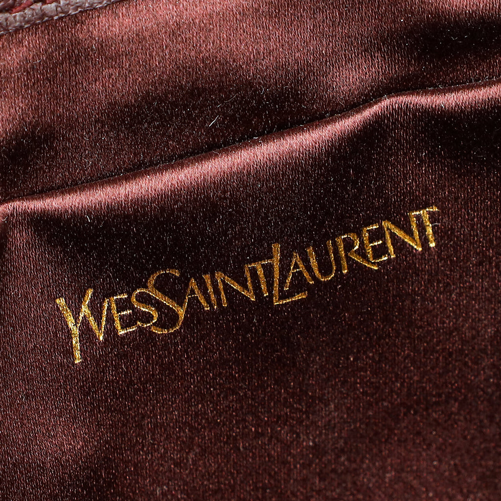 YSL Burgundy Y Ligne Clutch