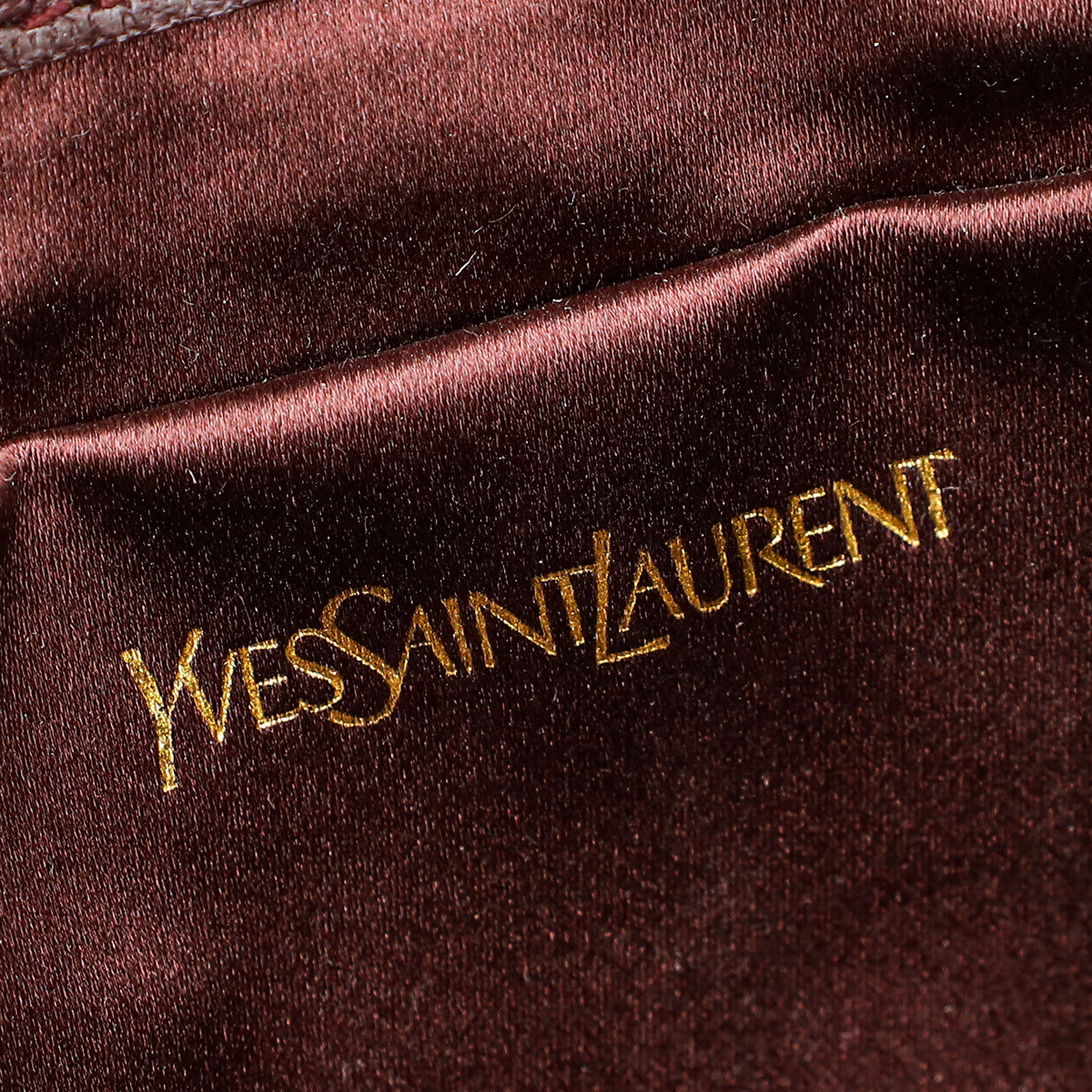 YSL Burgundy Y Ligne Clutch