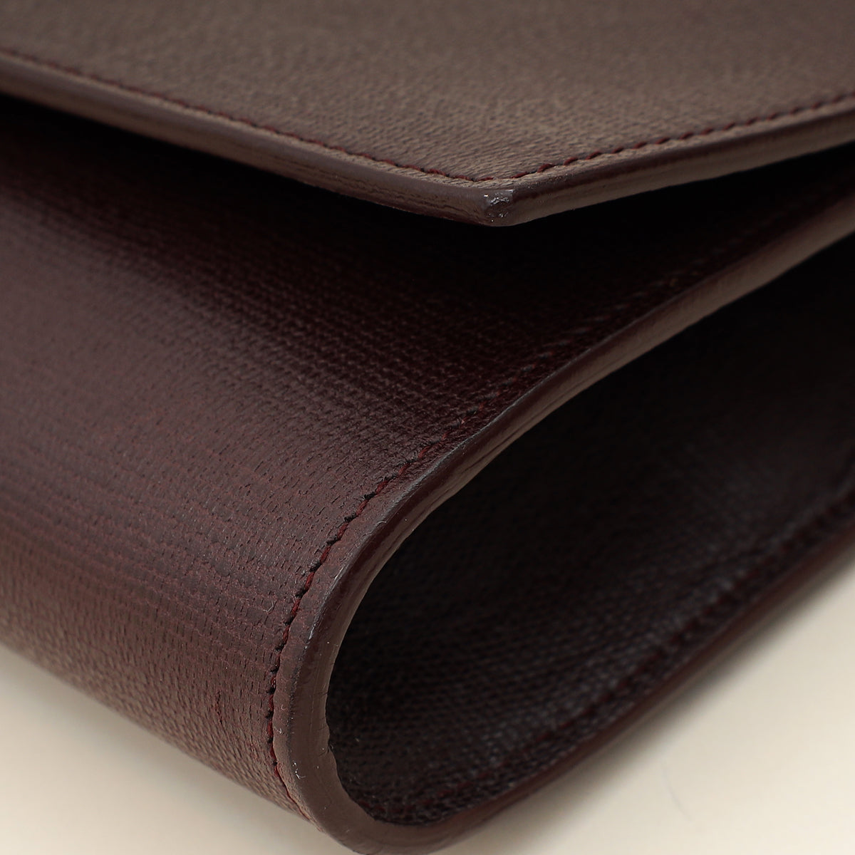 YSL Burgundy Y Ligne Clutch