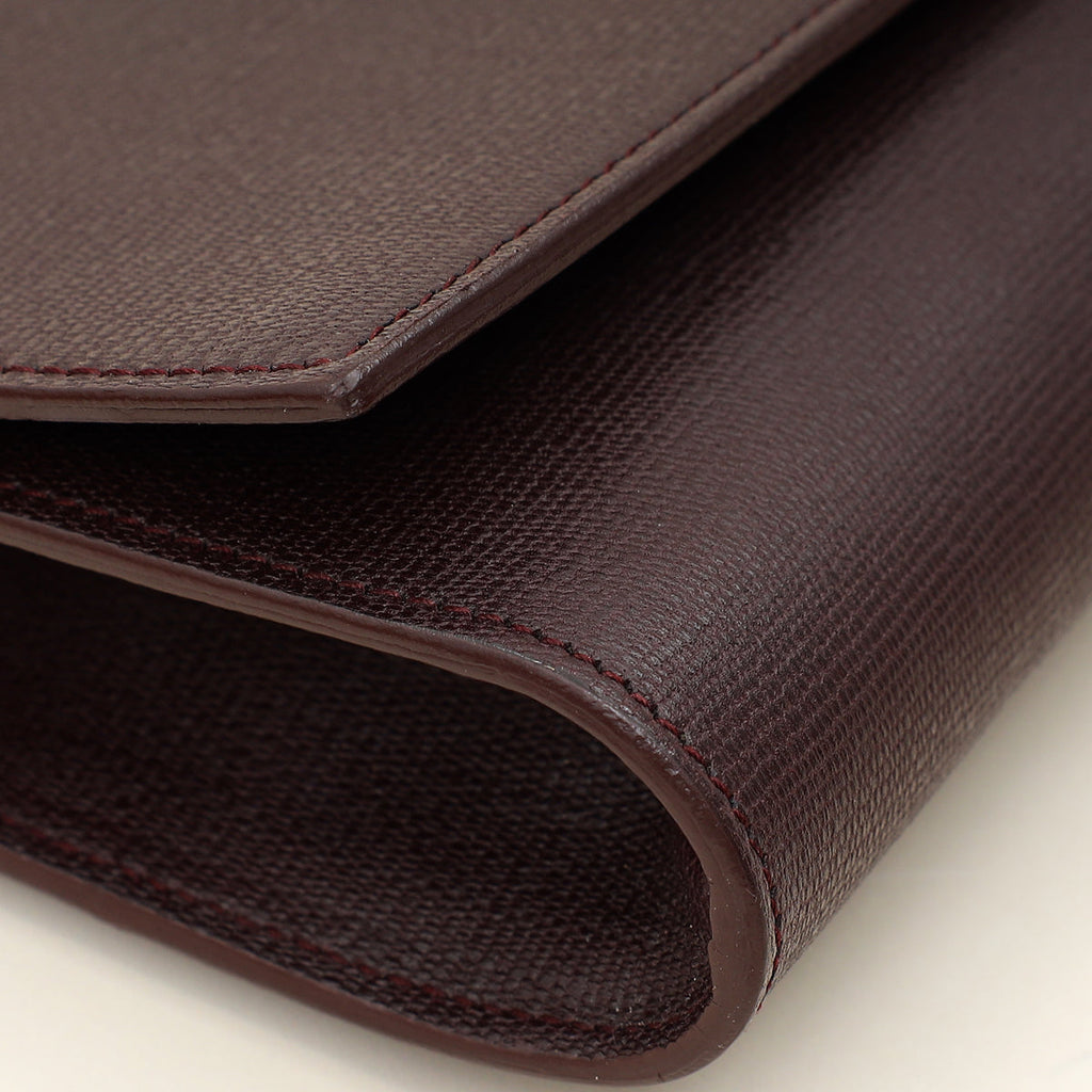 YSL Burgundy Y Ligne Clutch