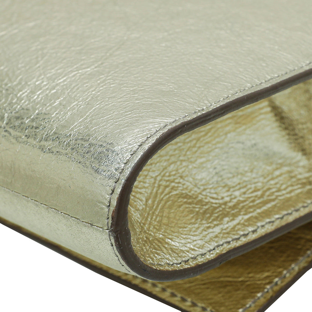 YSL Metallic Gold Belle De Jour Clutch