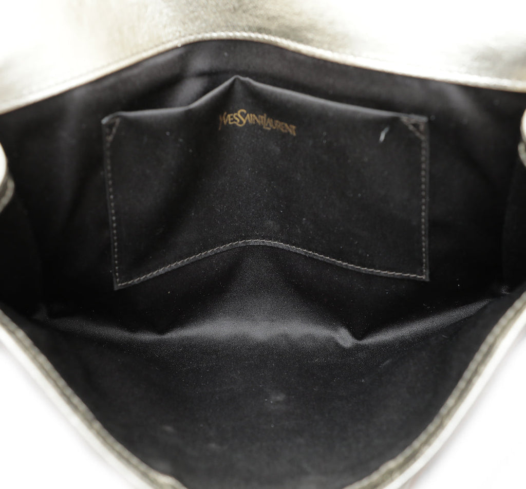 YSL Metallic Gold Belle De Jour Clutch