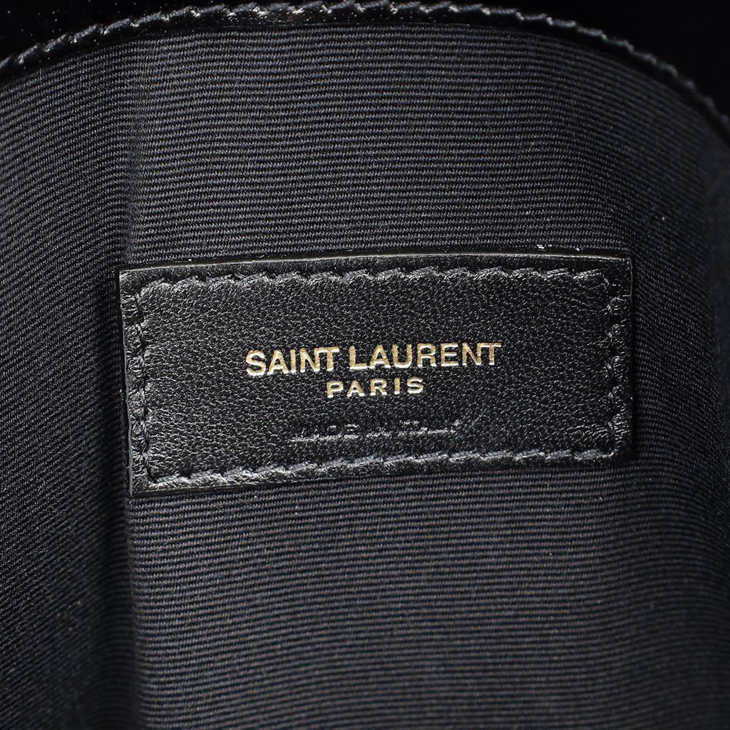 YSL Black Monogram Envelope Large Clutch