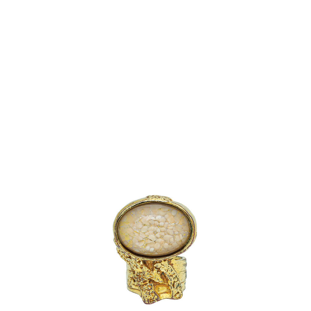 YSL Beige Arty Ring 6