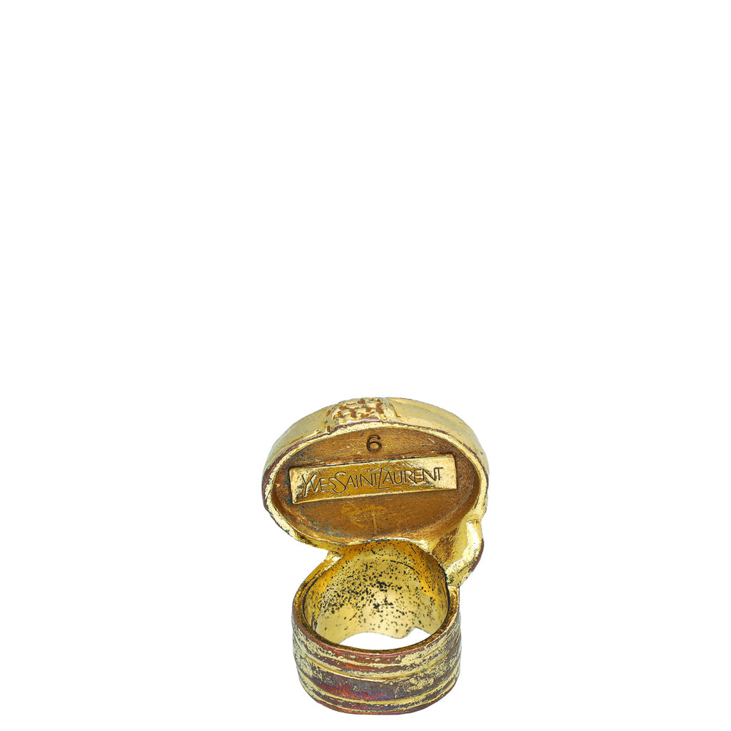YSL Beige Arty Ring 6
