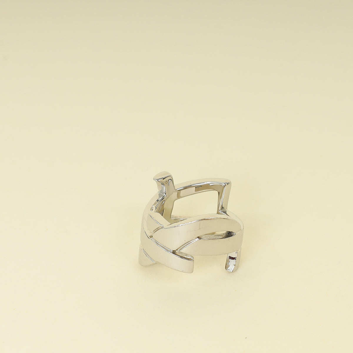 YSL Silver Monogram Ring 5