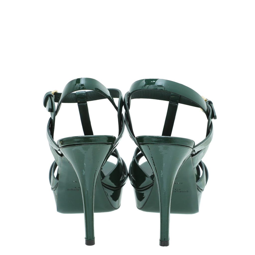 YSL Forest Green Tribute Sandal 40