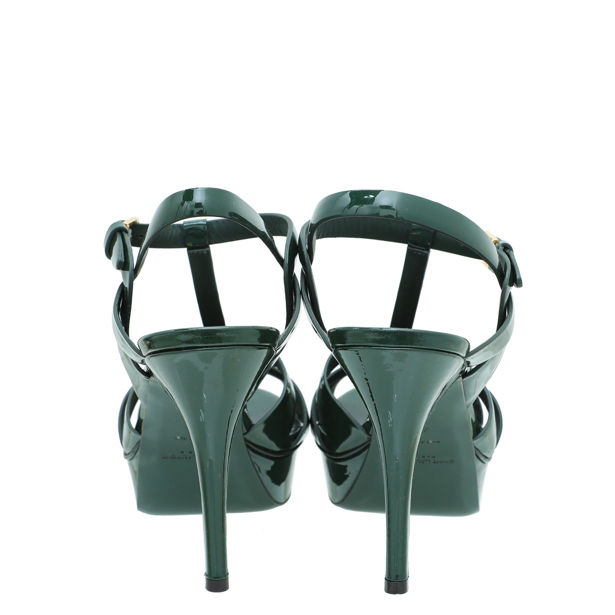 YSL Forest Green Tribute Sandal 40