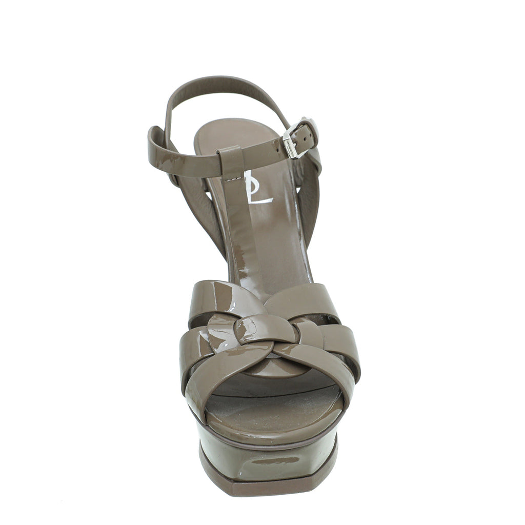 YSL Taupe Tribute Sandal 39