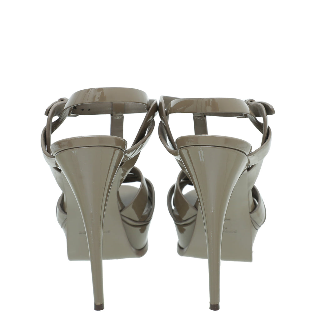 YSL Taupe Tribute Sandal 39