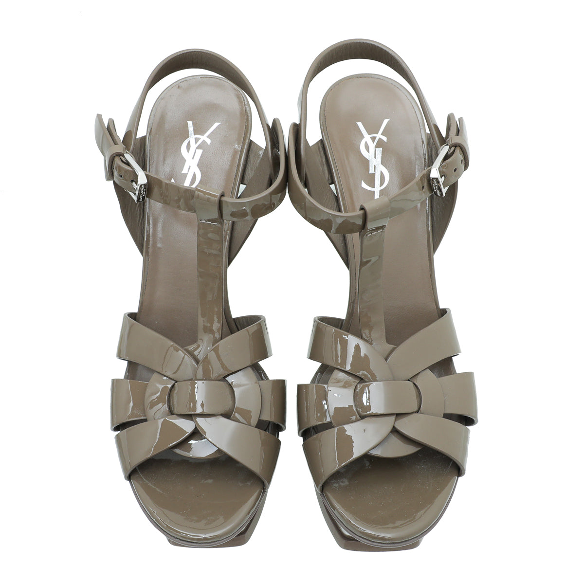 YSL Taupe Tribute Sandal 39